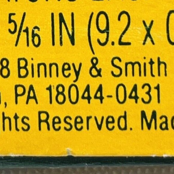 Ultra Yellow Crayola Crayon Fluorescent Retired Permanent Name Change Vintage - Picture 10 of 10